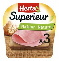 HERTA jambon Superieur nature 3 tr. 100g