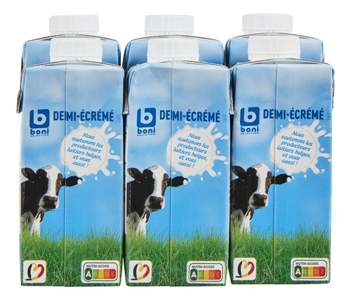 Boni Lait Demi Ecreme Brique 6xcl Colruyt Collect Go