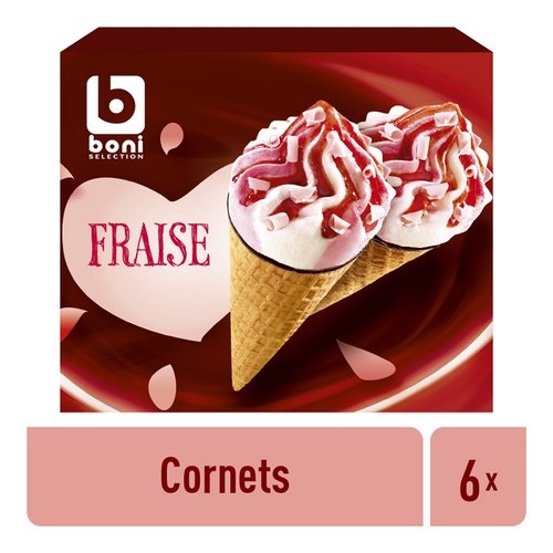 Boni Selection Glace Fraise 6x120ml Colruyt