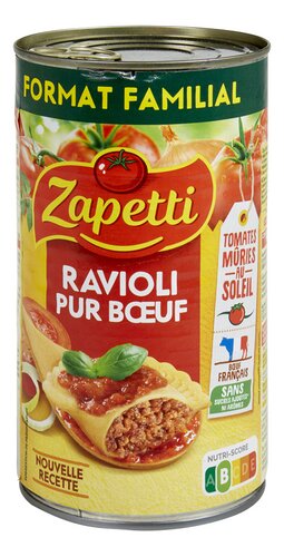Zapetti, Pâtes, Pâtes fraîches, Ravioli pur boeuf