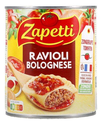ZAPETTI ravioli bolognese blik 800g
