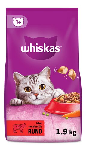 WHISKAS Dry rund +1jaar 1,9kg