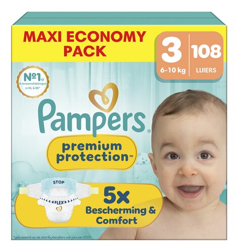 PAMPERS Prem.prot.luiers M3 econ. 108st