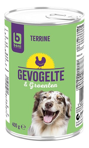 BONI hond terrine gevogel.-groenten 400g