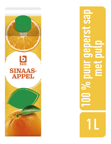 BONI sinaas pulp 100% puur sap brik 1L
