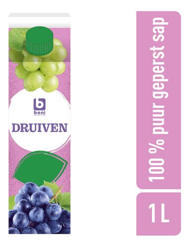 BONI druiven 100% puur sap brik 1L