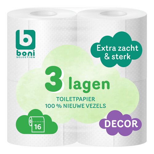 BONI toiletpapier decor 3l 180v 16r