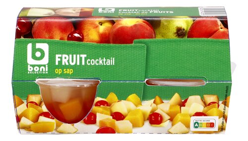 BONI Fruitcocktail Sap cup 4x120g