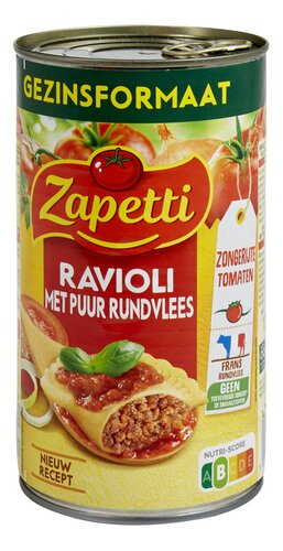 ZAPETTI ravioli zuiver rund blik 1,2kg