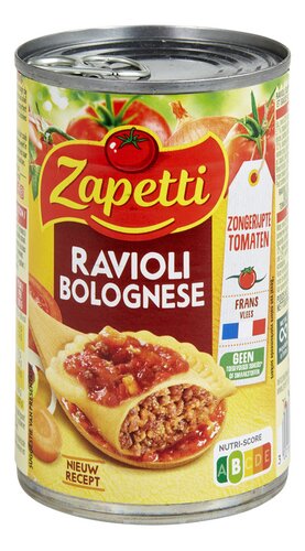 ZAPETTI ravioli bolognese blik 400g