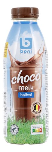 BONI halfvolle chocomelk PET 50cl
