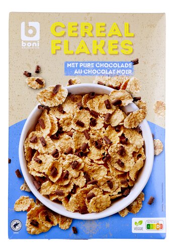 BONI Cereal Flakes pure chocolade 475g