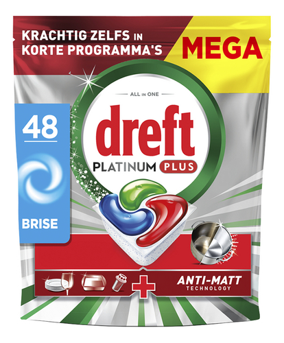 DREFT PLATINUM + vaatwastabletten 48st