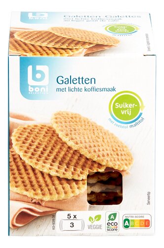 BONI galetten koffiesmaak suik.vr. 5x34g