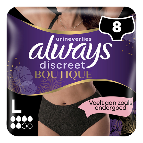 ALWAYS DISCREET Broekjes Large Zwart 8st