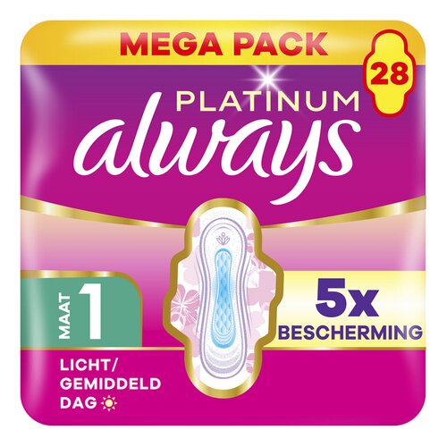 ALWAYS MVB plat.norm.+ met vleugels 28st