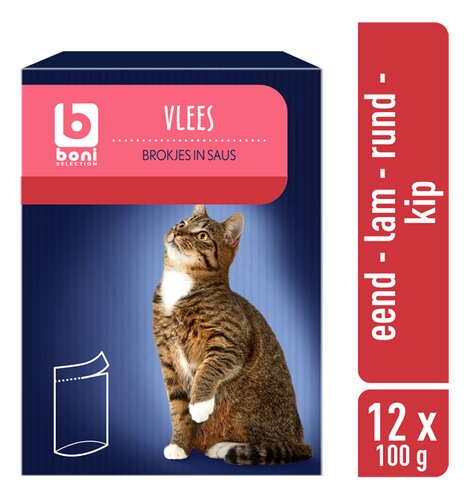 BONI Adult brokjes in saus vlees 12x100g