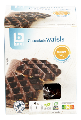 BONI Cacaowafels maltitol 6x30g