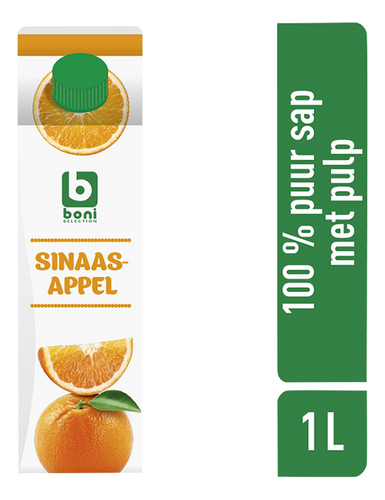 BONI sinaasappelsap pulp 1L