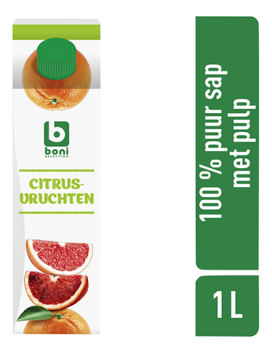 BONI fruitsap 3 citrus pulp brik 1L