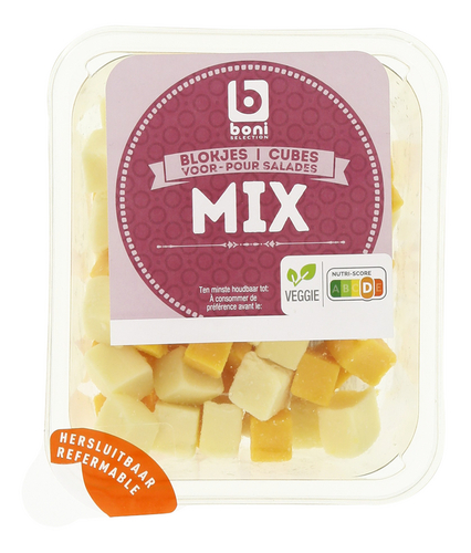 BONI saladeblokjes assort. kaas 175g