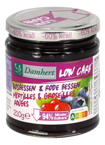 DAMHERT Conf.bosbes Low Carb MS 210g