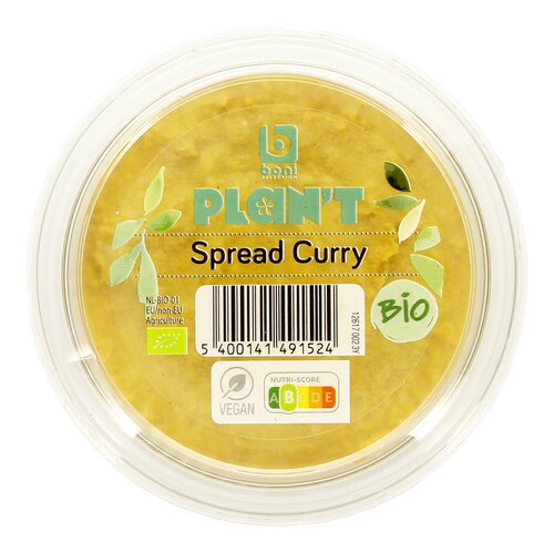 BONI PLAN'T vegan curry spread Bio 170g