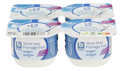 BONI verse kaas 0%vg 4x100g