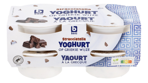BONI Griekse yoghurt straciatella 4x150g