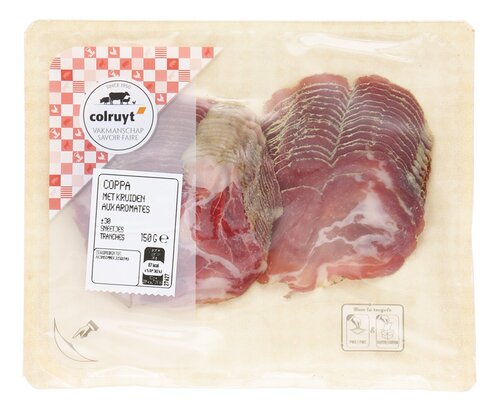 COLRUYT coppa met kruiden 150g