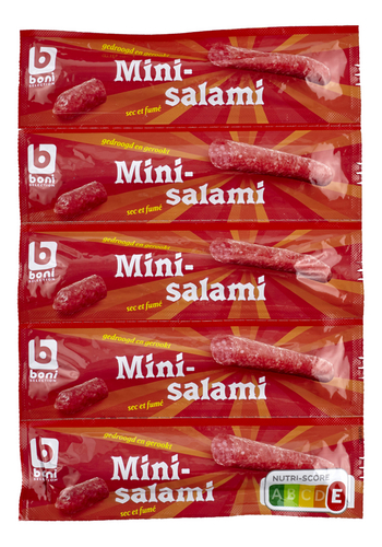 BONI mini salami gedroogd-gerookt 5x25g