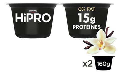 HIPRO yoghurt vanille 0% 2x160g