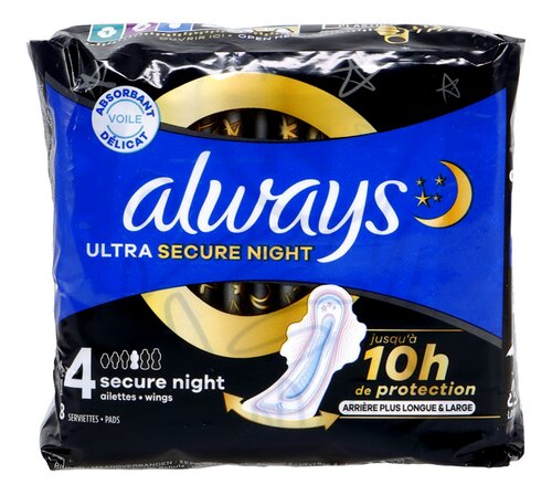ALWAYS maandverband secure night 8st