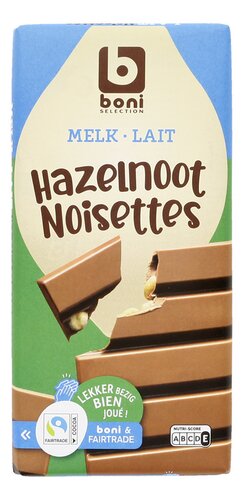 BONI melkchocol.hele hazelnoten FT 200g