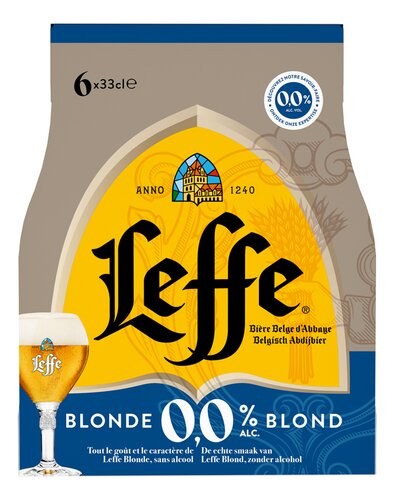 LEFFE 0,0% blond 6x33cl
