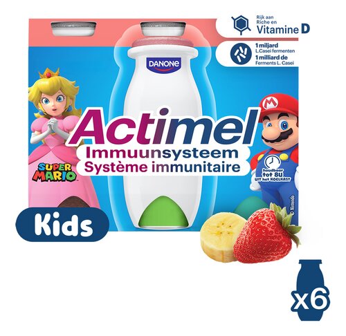 ACTIMEL kids aardbei banaan 6x100g