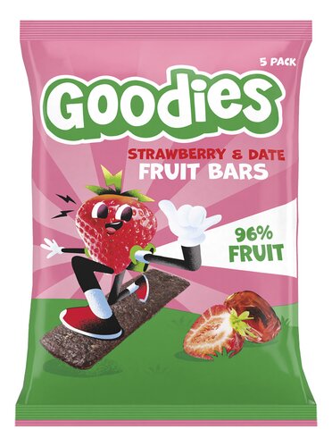 GOODIES Fruitreep Aardbei Dadels 5x20g