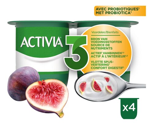 ACTIVIA yoghurt vijgen 4x125g