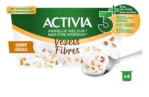 ACTIVIA yoghurt vezels granen 4x125g