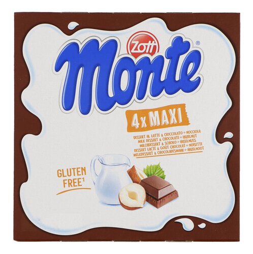 ZOTT MONTE pudding Maxi melk-choc 4x100g