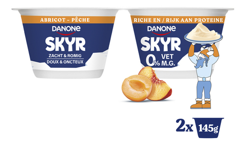 DANONE Skyr Perzik | Abrik 2x145g
