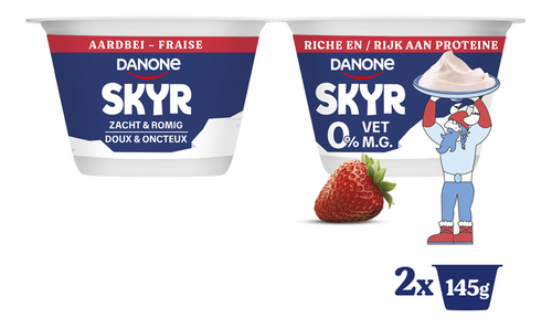DANONE Skyr Aardbei 2x145g