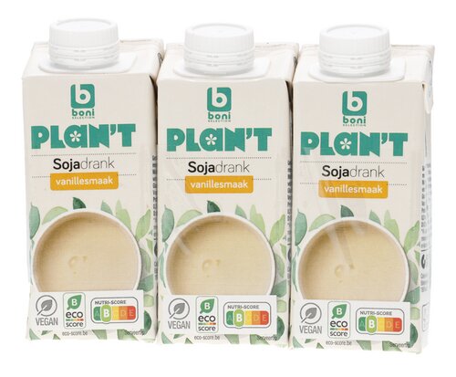 BONI PLAN'T Sojadrink vanille 3x20cl