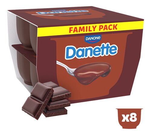 DANETTE roomdessert chocolade 8x125g
