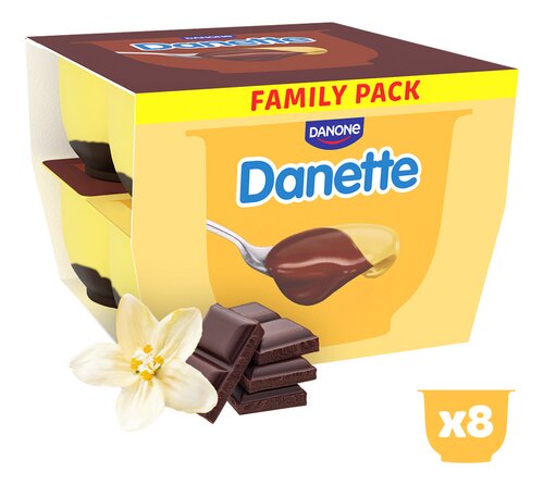 DANETTE crème vanil-choc 8x125g