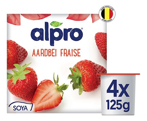 ALPRO aardbei 4x125g