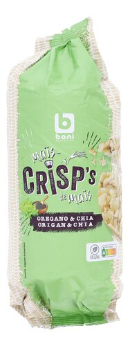 BONI Crisp's Maiswafel Chia Oregano 105g