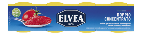 ELVEA tomatenpuree dubbel geconc. 4x70g
