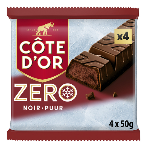 CÔTE D'OR Zero pure chocolade 4x50g