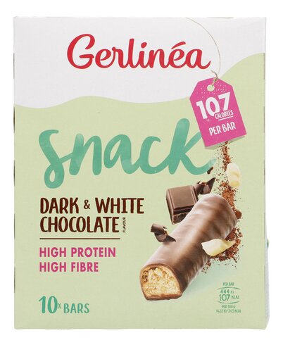 GERLINÉA reep puur-wit chocolade 10x31g